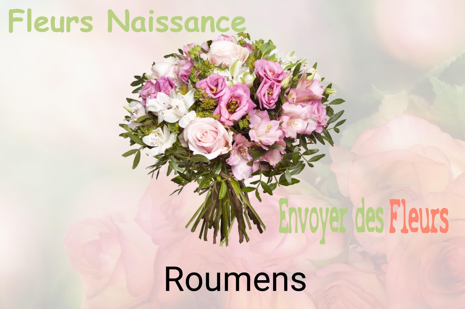 Bouquet de fleurs de naissance livré à Roumens
